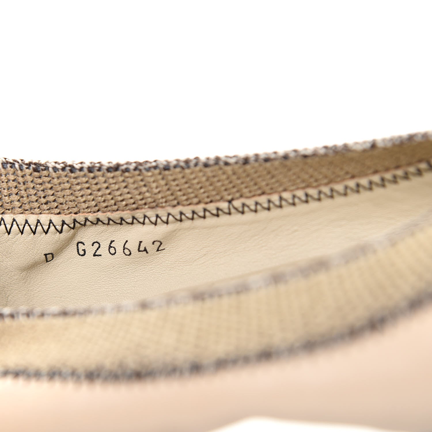 Chanel Lambskin CC Elastic Cap Toe Ballerina Flats 37.5 Beige Black 10 of 10