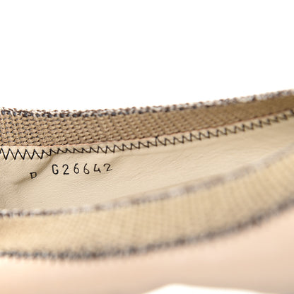 Chanel Lambskin CC Elastic Cap Toe Ballerina Flats 37.5 Beige Black 10 of 10