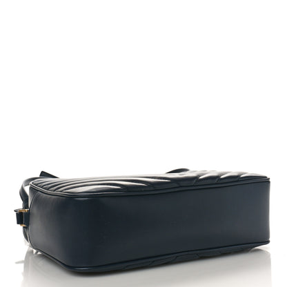 Saint Laurent Calfskin Matelasse Monogram Lou Camera Bag Navy 4 of 8