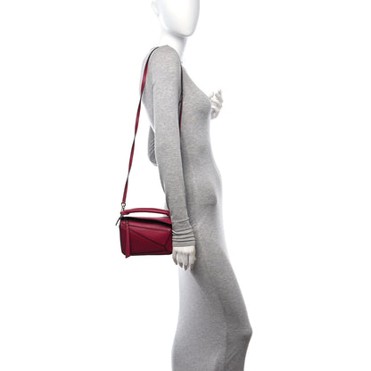 Loewe Calfskin Mini Puzzle Bag Raspberry 2 of 10