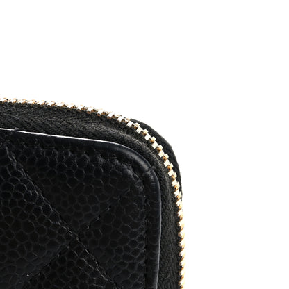 Chanel Caviar Quilted Large Gusset Zip Around Wallet Black 10 of 13