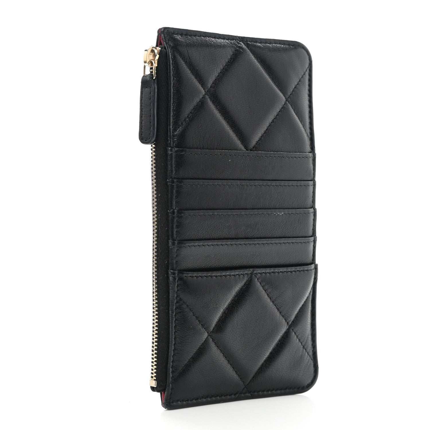 Chanel Lambskin Quilted Chanel 19 Phone and Card Holder Black 3 of 7