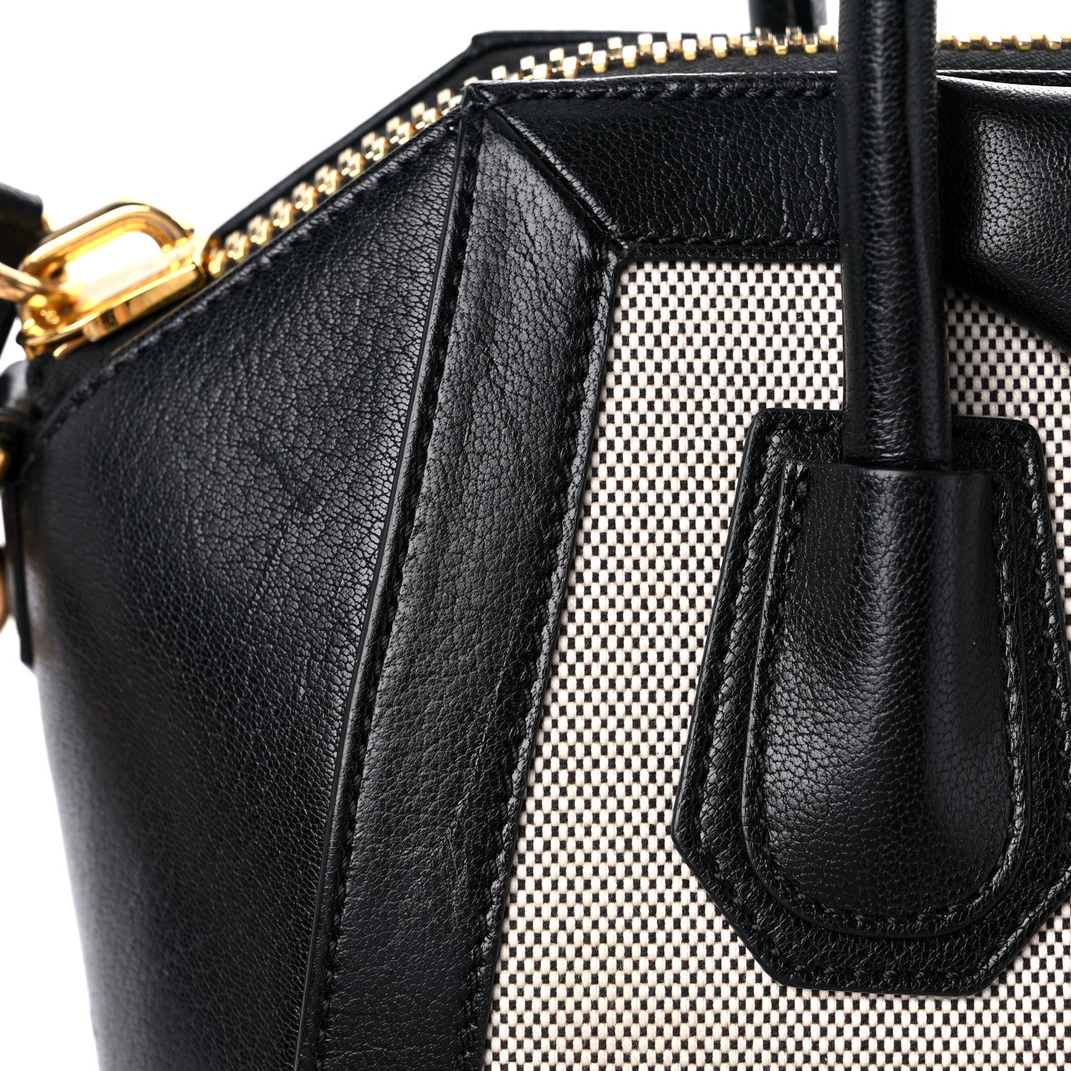 Givenchy Canvas Sugar Goatskin Striped Small Antigona Black 14 of 14