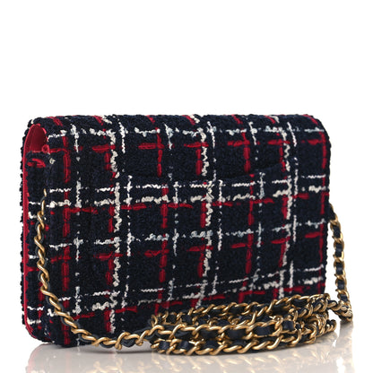 Chanel Tweed Calfskin Signe Wallet On Chain WOC Black Pink 3 of 10