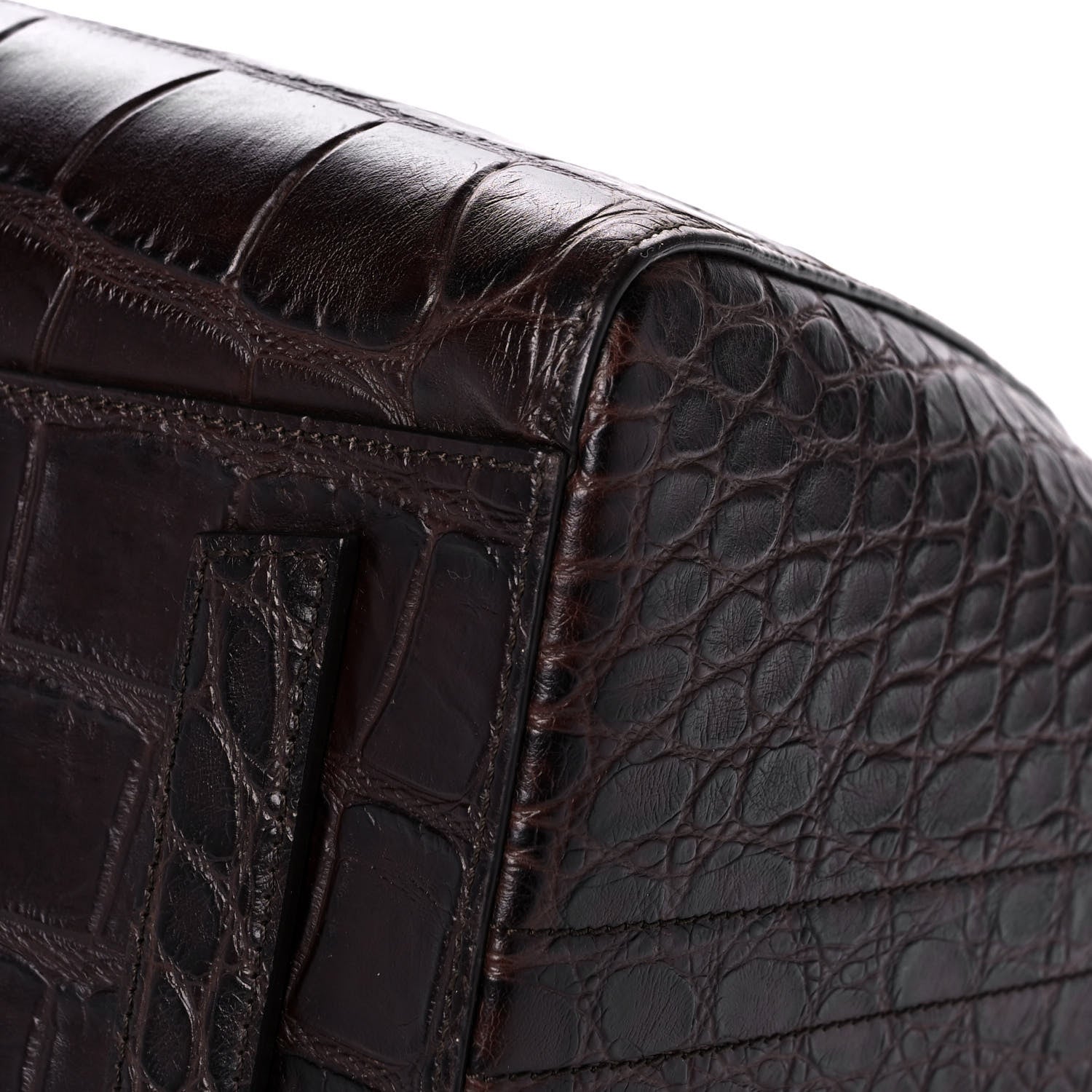 Givenchy Calfskin Crocodile Embossed 3D Stud Medium Antigona Brown 11 of 12