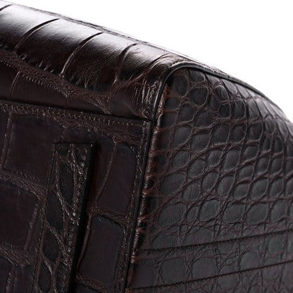 Givenchy Calfskin Crocodile Embossed 3D Stud Medium Antigona Brown 11 of 12