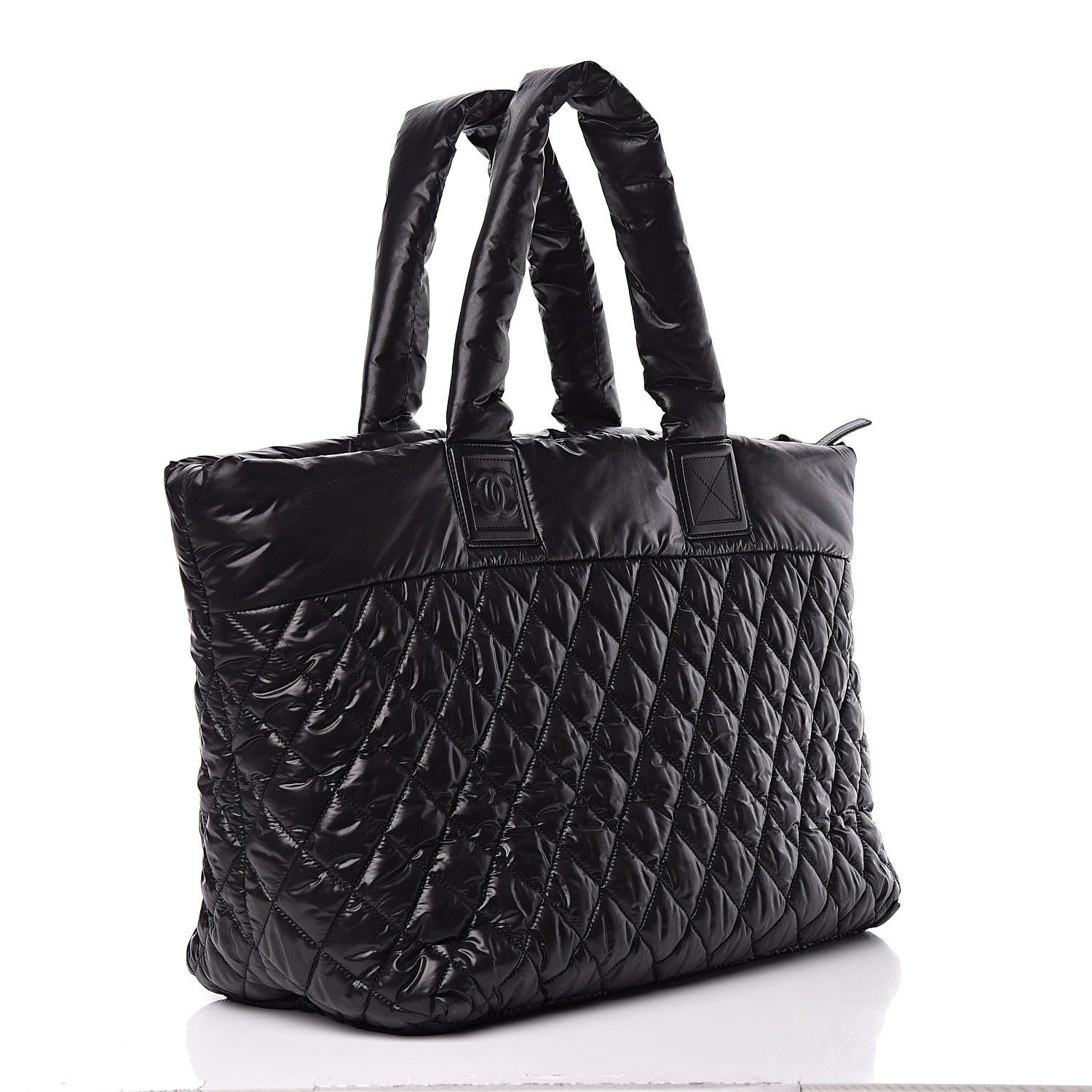 Chanel Nylon Quilted Large Coco Cocoon Tote Black 3 of 10