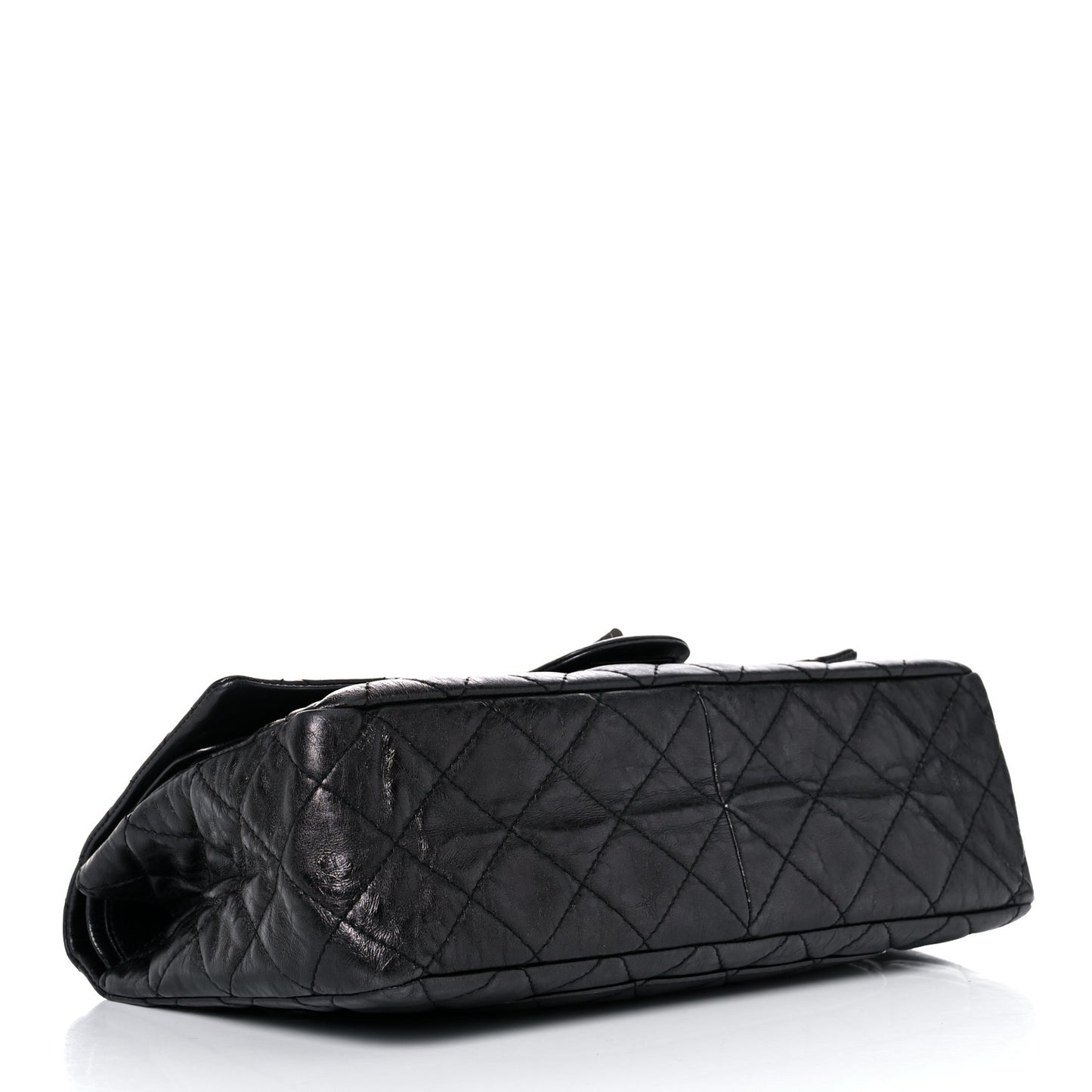 Metallic Aged Calfskin Quilted 2.55 Reissue 227 Flap So Black
