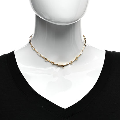 Hermes 18K Yellow Gold Diamond Kelly Chaine Choker Necklace 2 of 4