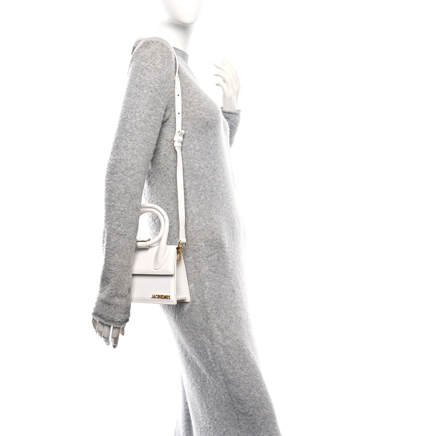 Smooth Calfskin Le Chiquito Noeud White