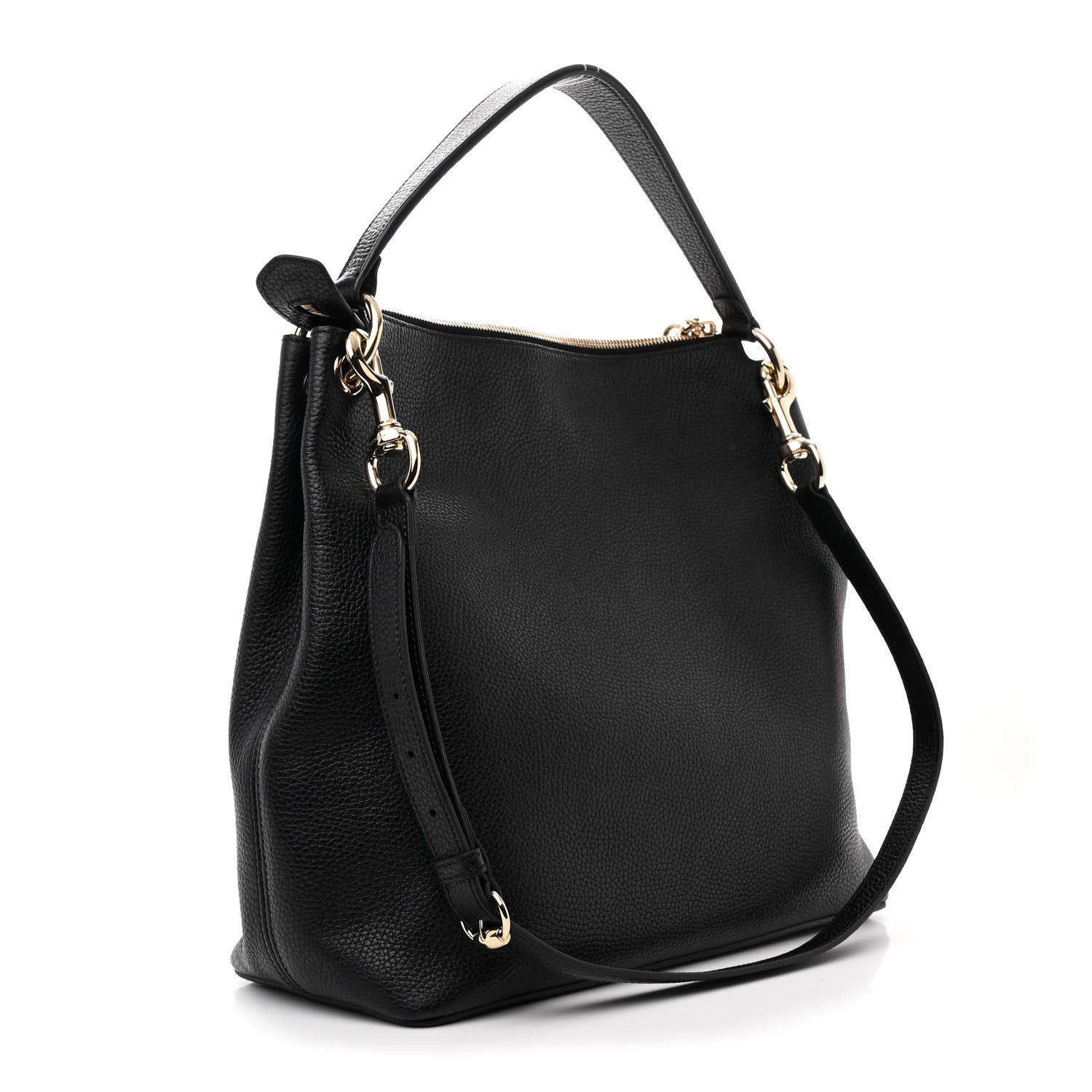 Gucci Pebbled Calfskin Large Soho Hobo Black 3 of 12