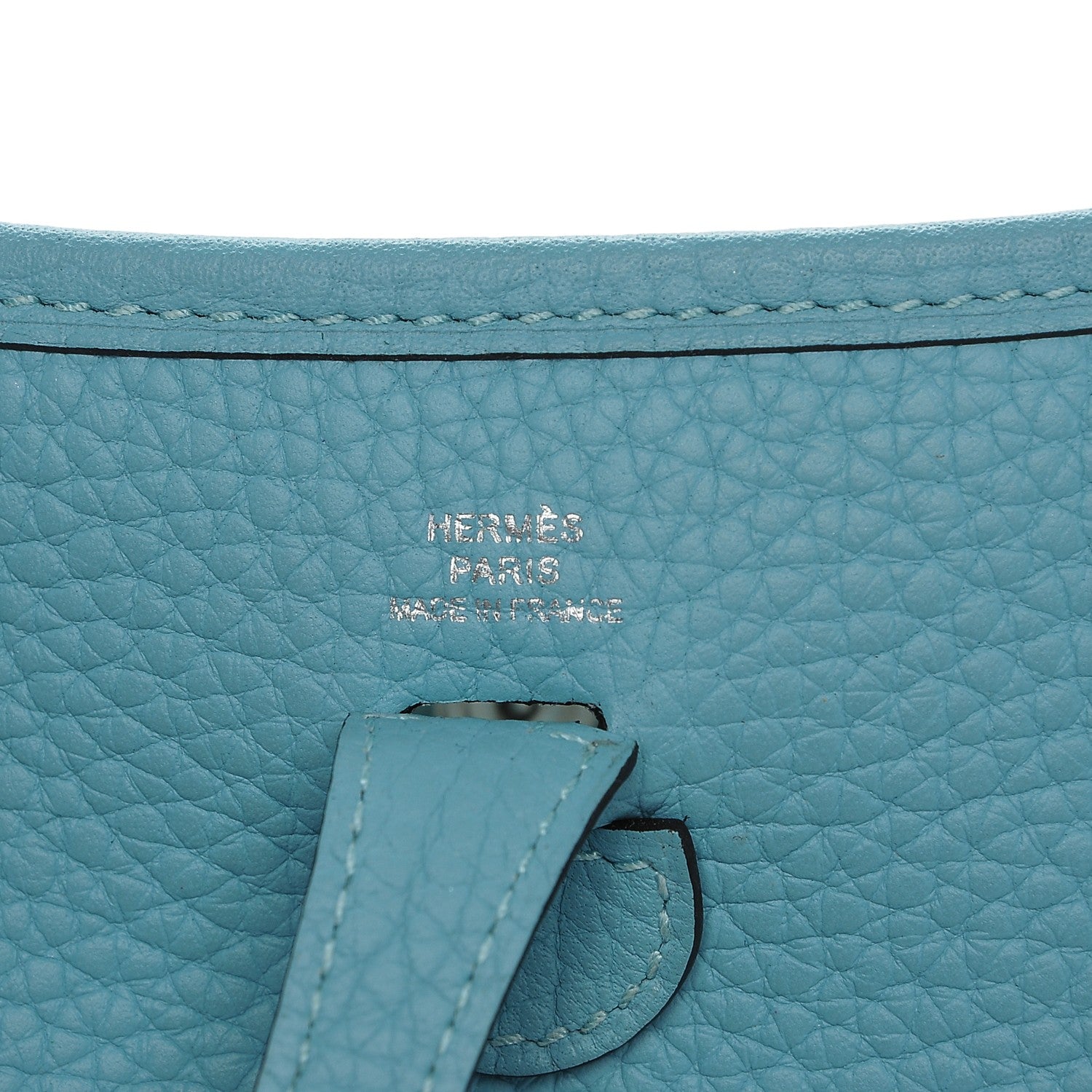 Hermes Taurillon Clemence Evelyne TPM Bleu Atoll 6 of 8