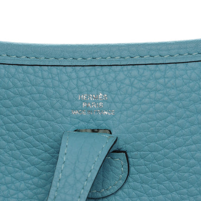 Hermes Taurillon Clemence Evelyne TPM Bleu Atoll 6 of 8