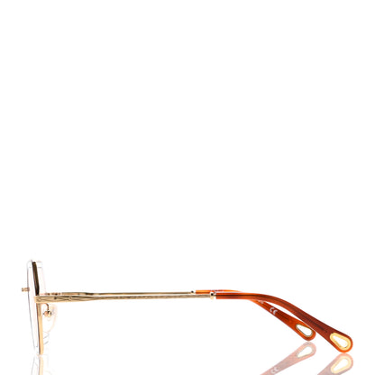 Chloe Rectangular Sunglasses CE146S Gold 3 of 7