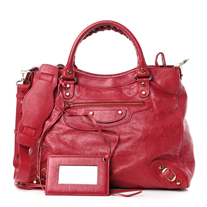 Balenciaga Agneau Classic Gold Hardware Velo Rouge Sapphire 3 of 11