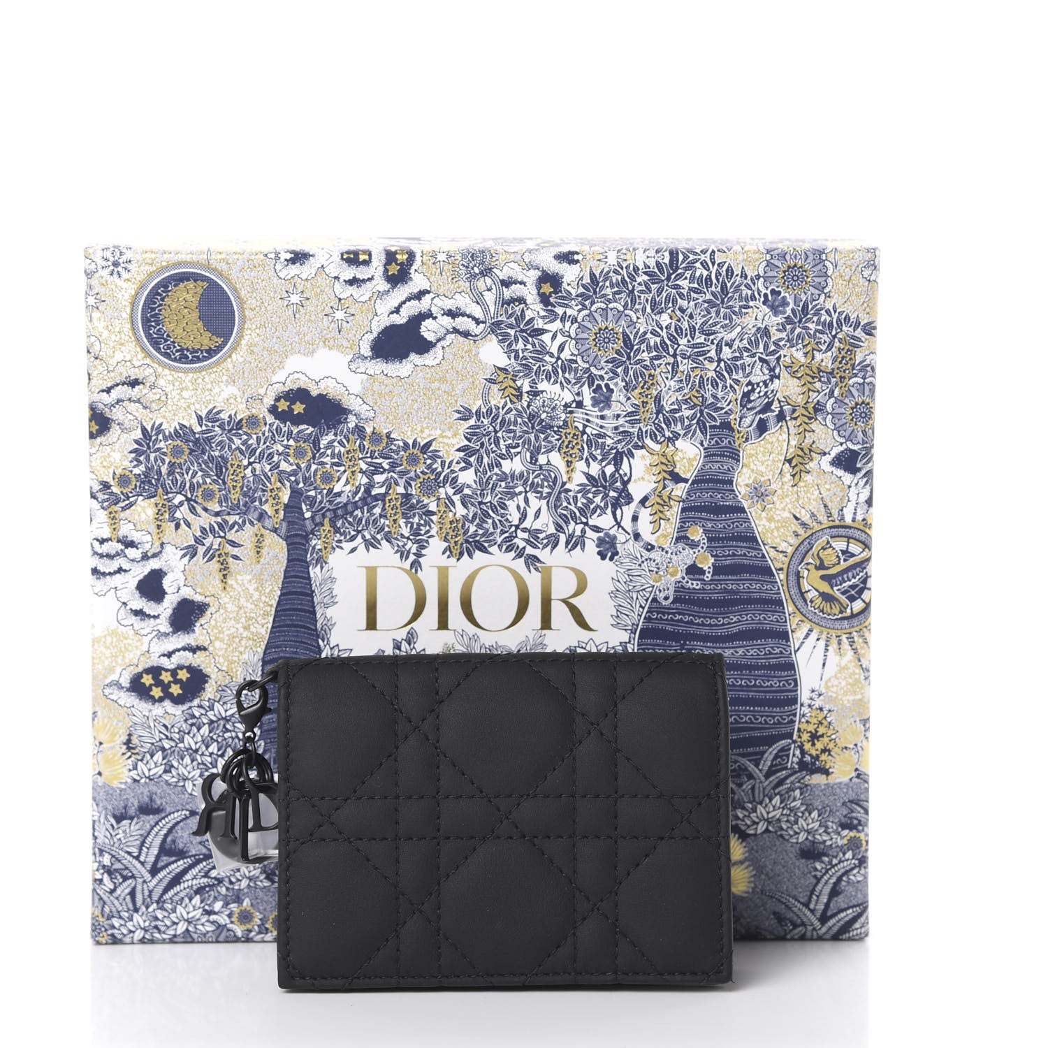Christian Dior Ultra Matte Calfskin Small Lady Dior Flap Card Holder Black 7 of 7