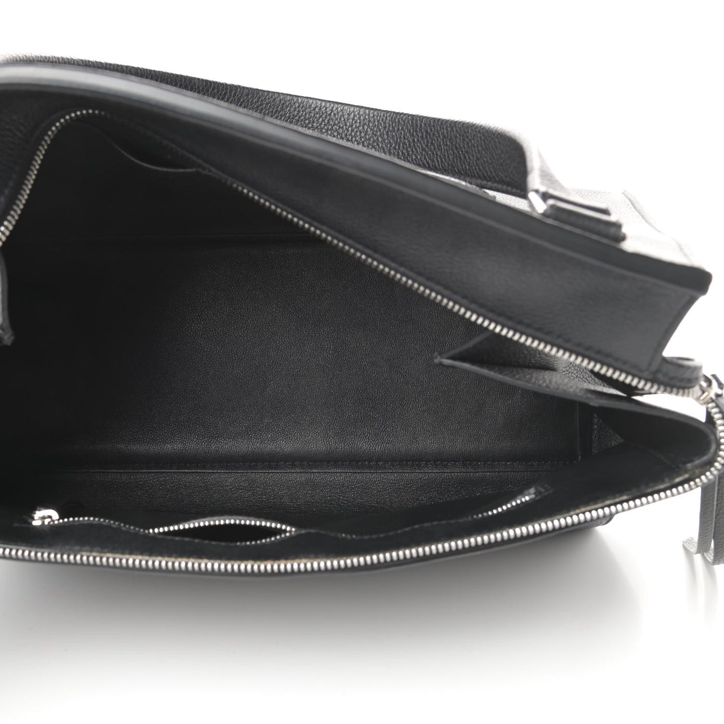 Supple Calfskin Medium Edge Shoulder Bag Black