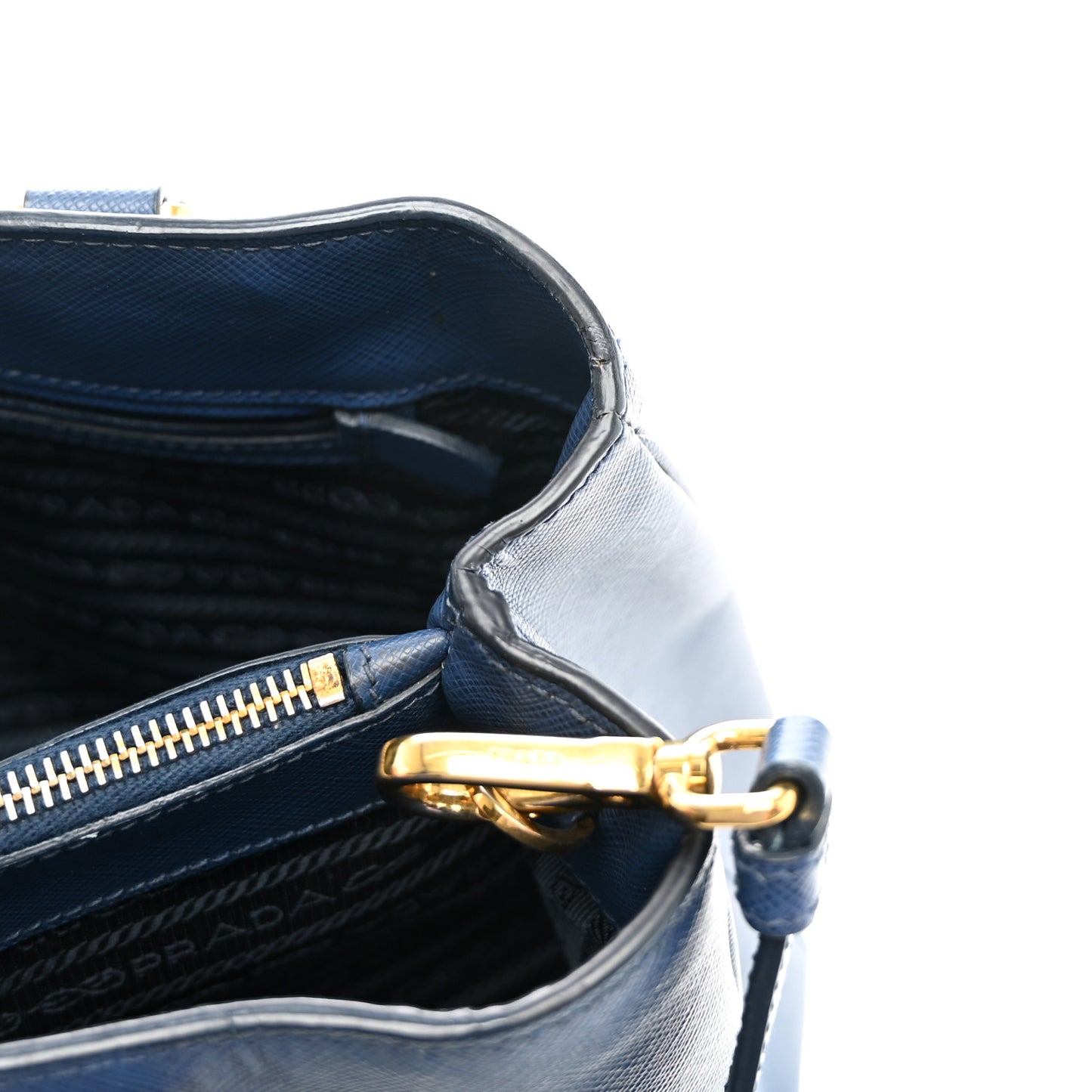 Saffiano Medium Galleria Double Zip Tote Cobalto