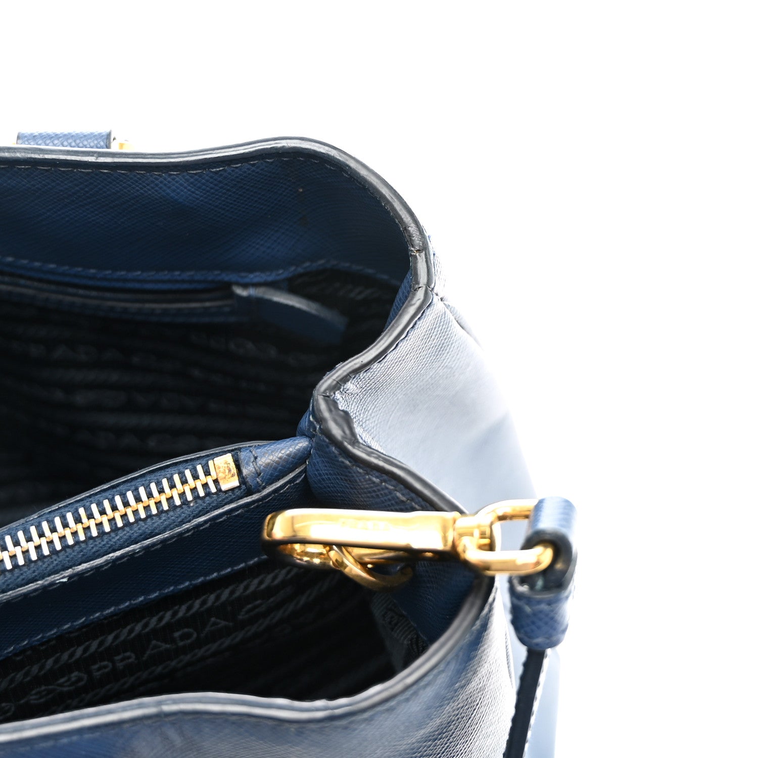 Prada Saffiano Medium Galleria Double Zip Tote Cobalto 12 of 13