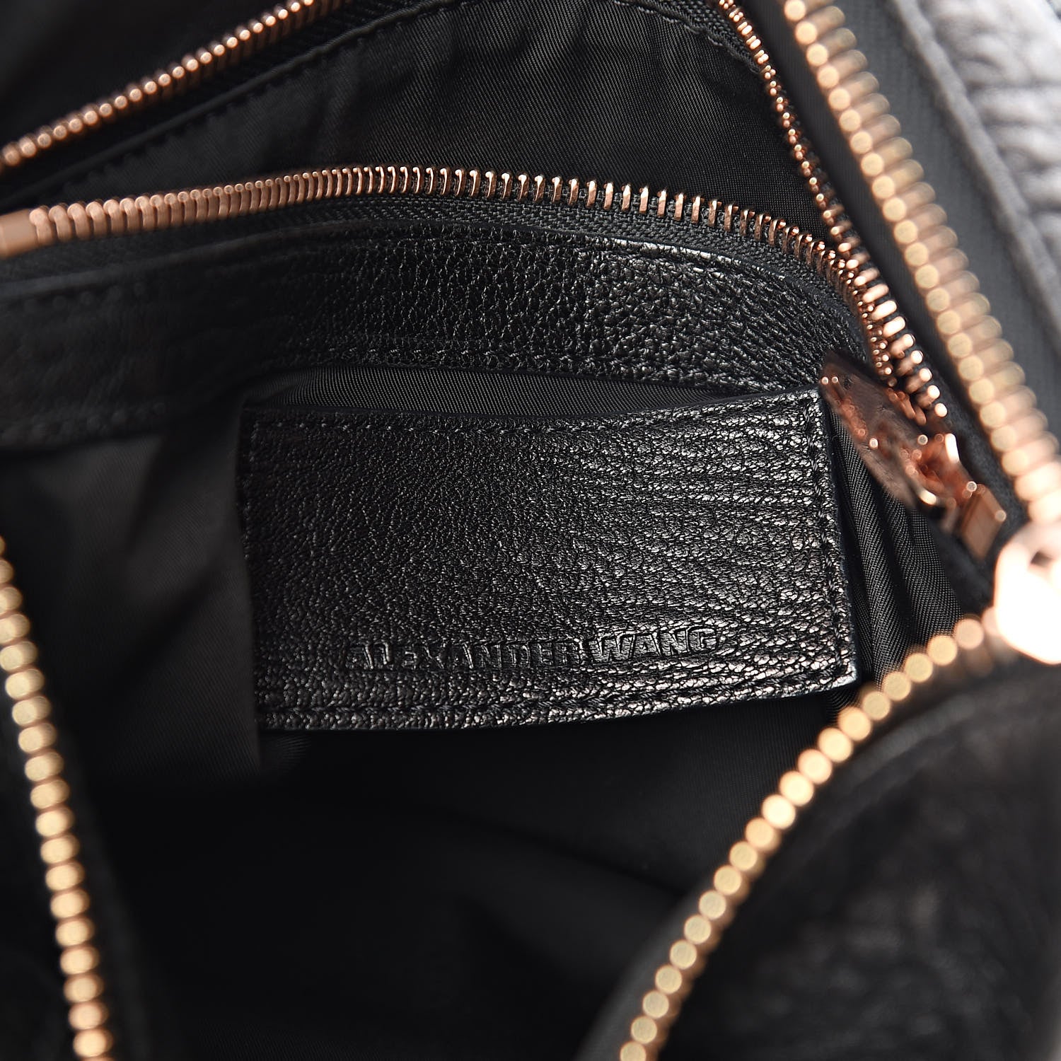 Alexander Wang Pebbled Lambskin Rocco Black Rose Gold Hardware 6 of 9