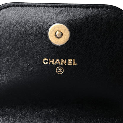 Chanel Lambskin Quilted Chanel 19 Phone Holder With Chain Black 6 of 12