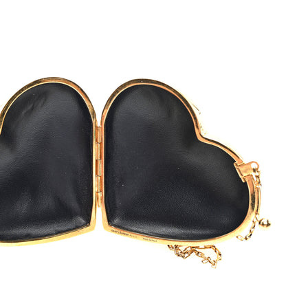 Saint Laurent Metal Metallic Minaudiere Mini Heart Clutch Gold 5 of 6