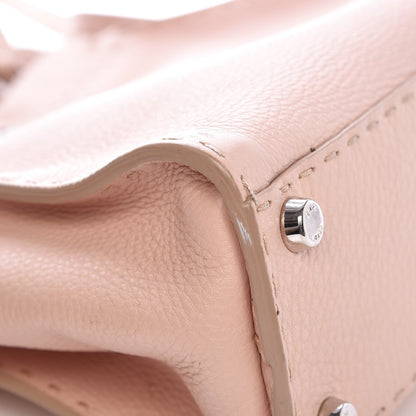 Fendi Cuoio Romano Selleria Bi-Color Medium Peekaboo Iconic Satchel Rosa Plaster Pesca 39 of 45