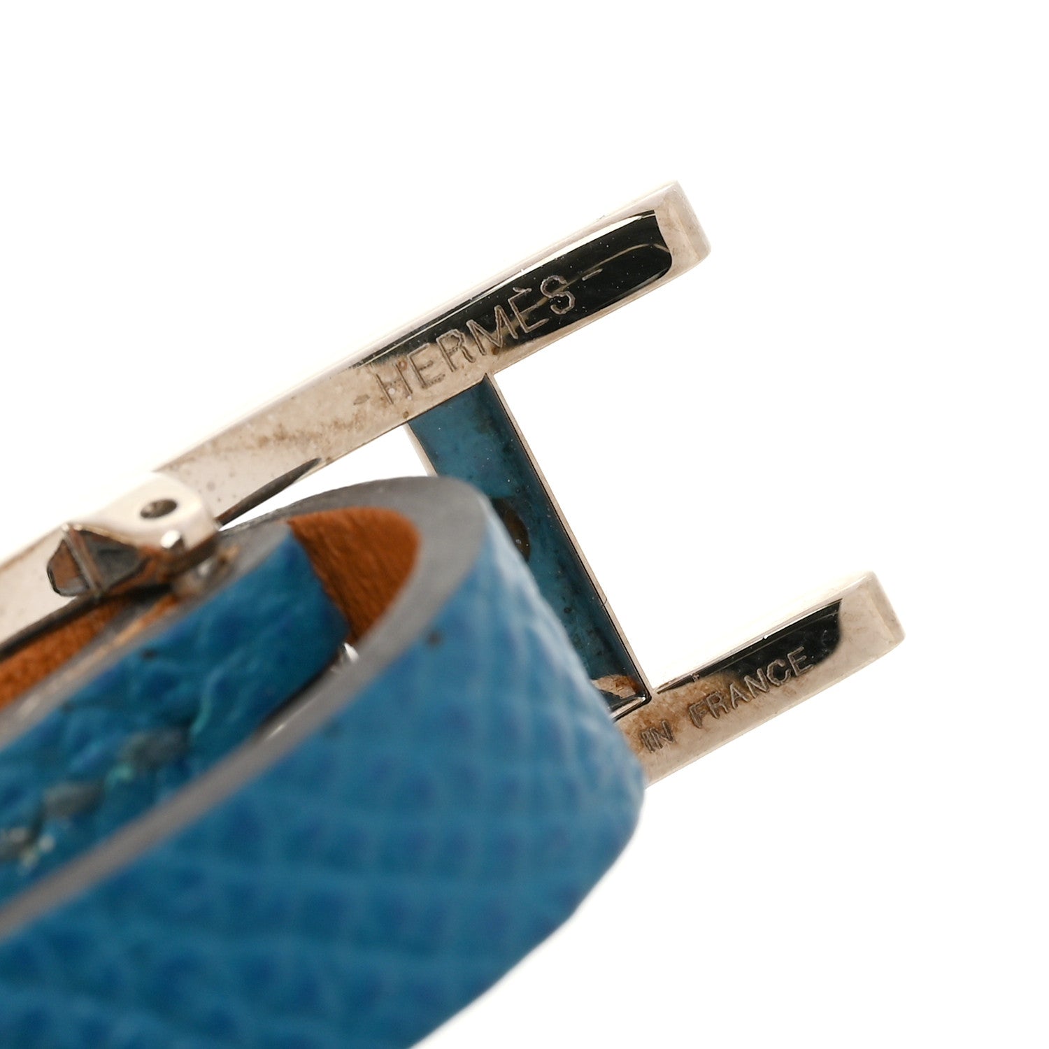Hermes Epsom Hapi 3 MM Triple Tour Wrap Bracelet Bleu Izmir 4 of 5