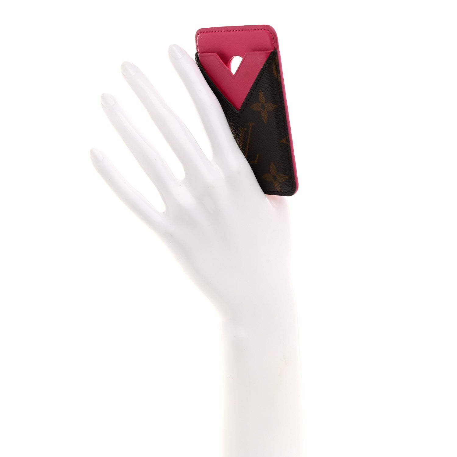 Louis Vuitton Monogram Macassar Magnetic Card Holder Pondichery Pink 2 of 8