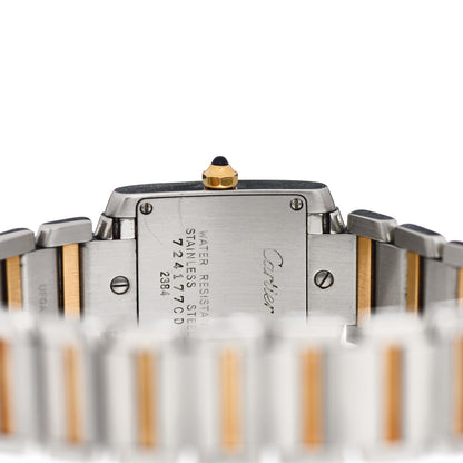 Cartier Stainless Steel 18K Yellow Gold 20mm Tank Francaise Quartz Watch 4 of 4