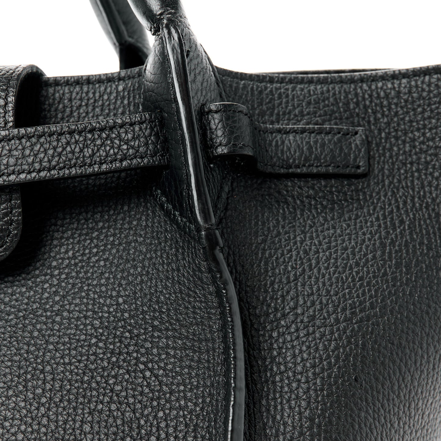 Supple Grained Calfskin Small Big Bag Black