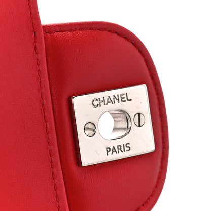 Chanel Patent Calfskin Quilted Bi-Color Mini Rectangular Flap Red Black 6 of 11