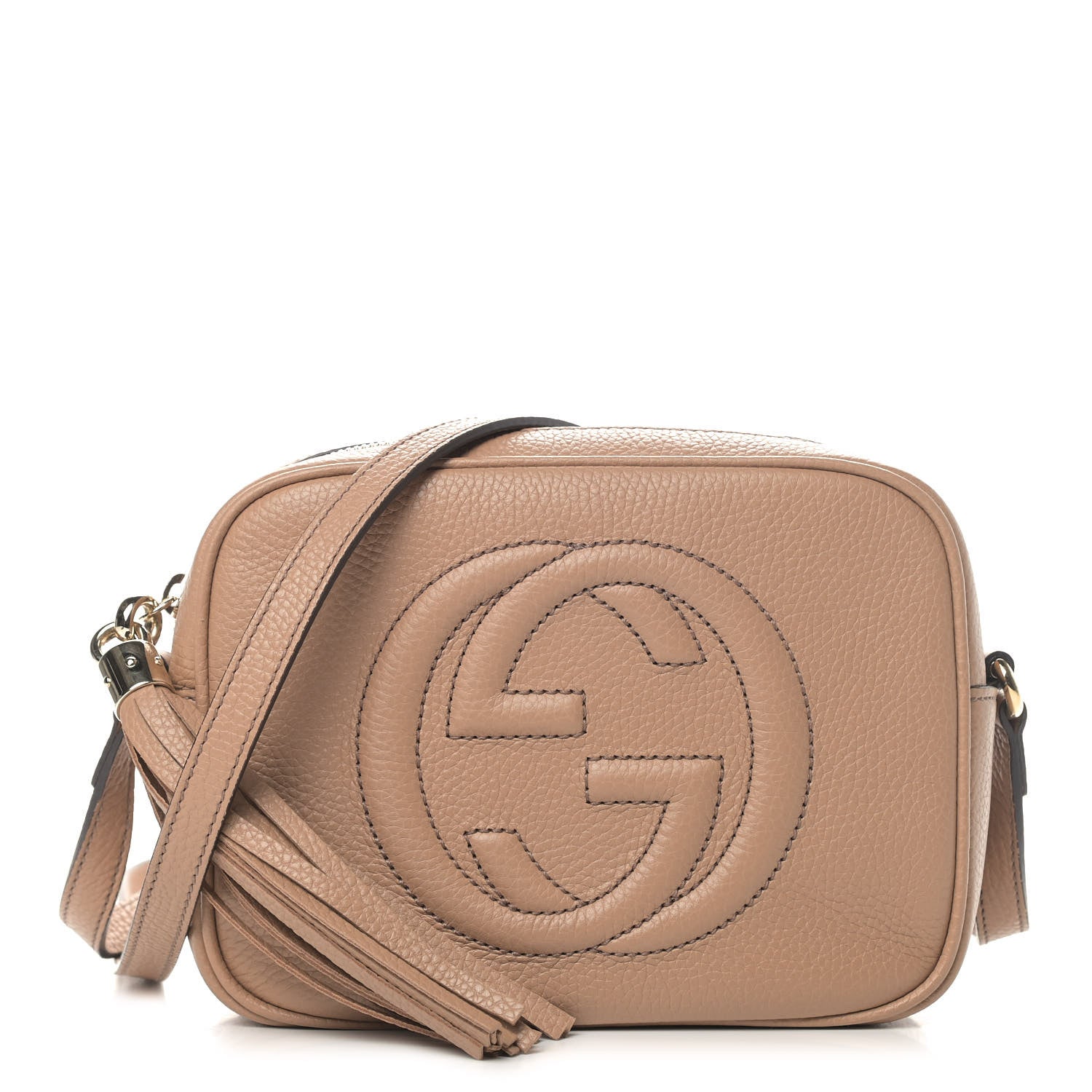 Gucci Pebbled Calfskin Small Soho Disco Bag Rose Beige 1 of 4