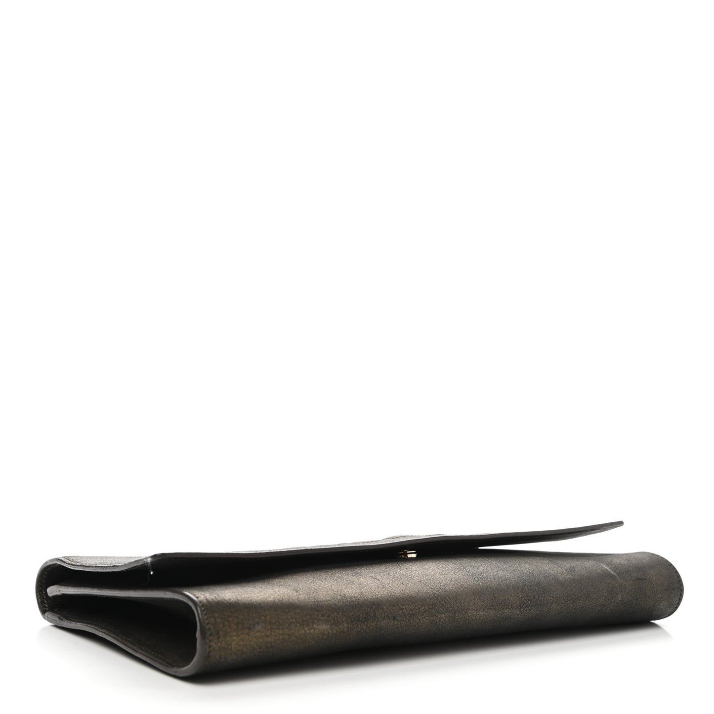 Distressed Metallic Calfskin Monogram Large Belle De Jour Clutch Gold