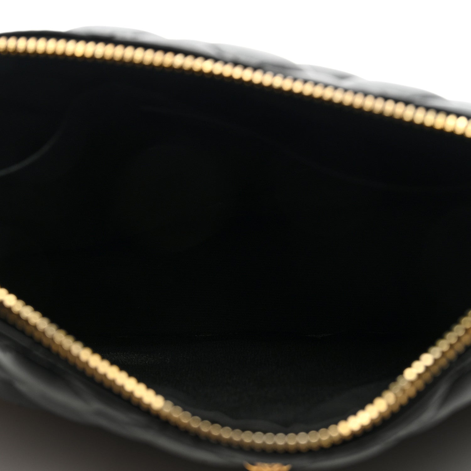 Versace Calfskin Quilted Small Tribute Icon Pouch Black 5 of 8