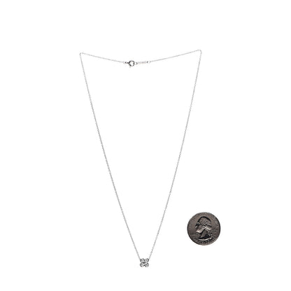 Tiffany Platinum Diamond .18ctw Flower Pendant Necklace 2 of 4