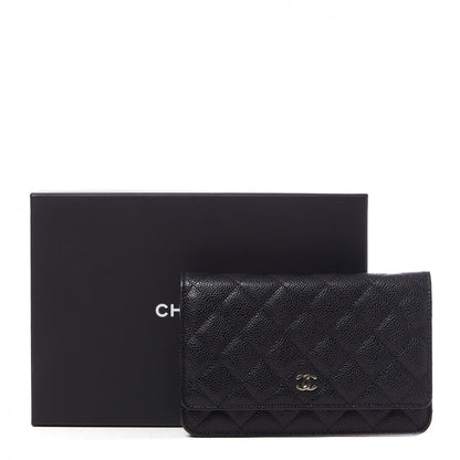 Chanel Caviar Quilted Wallet On Chain WOC Black 10 of 10
