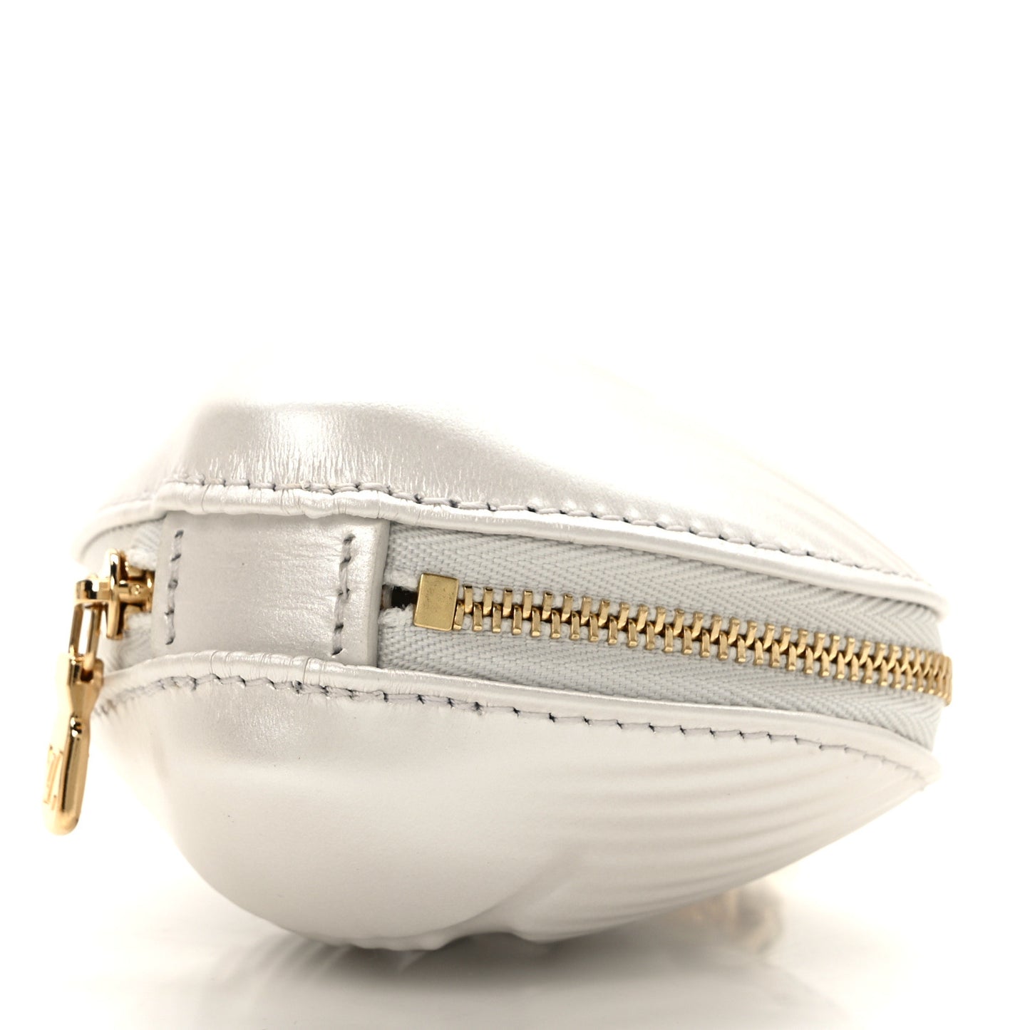 Cowhide By The Pool Shell Coin Purse White