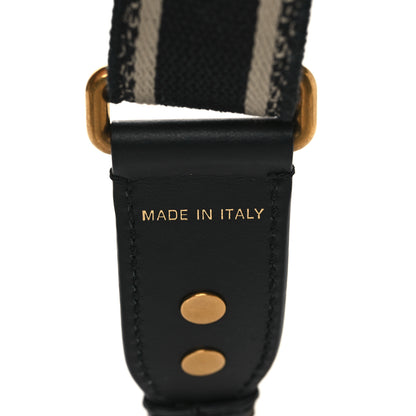 Christian Dior Canvas Embroidered Shoulder Strap Black White 3 of 3