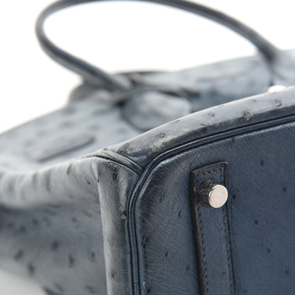 Hermes Ostrich Birkin 30 Bleu Roi 21 of 25