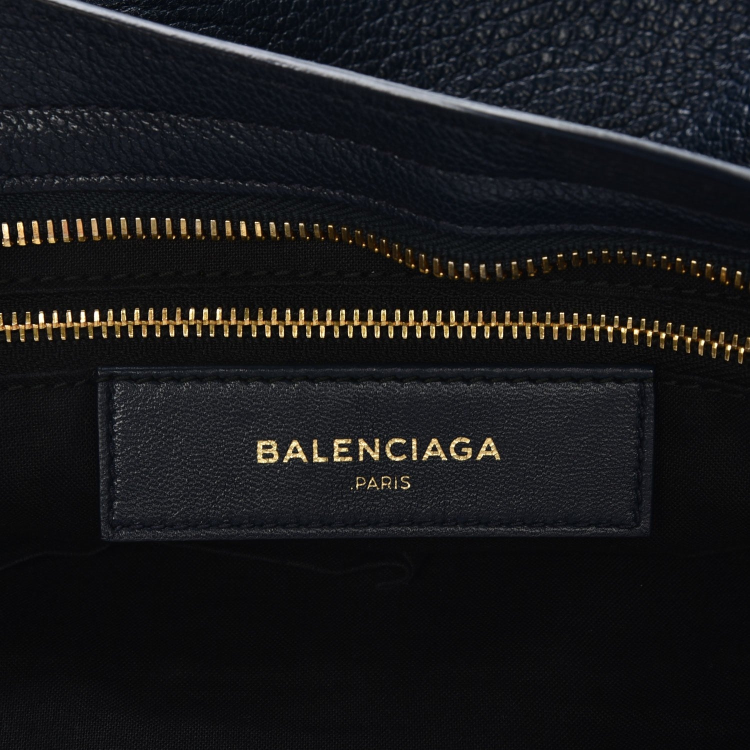 Balenciaga Chevre Gold Metallic Edge Hardware City Bleu Nuit Dark Sea 7 of 8