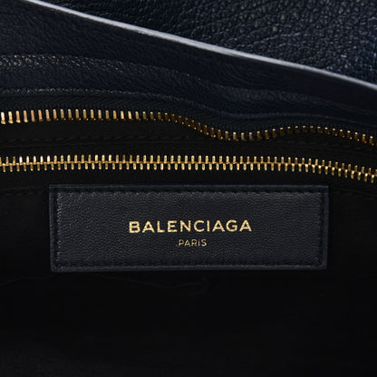 Balenciaga Chevre Gold Metallic Edge Hardware City Bleu Nuit Dark Sea 7 of 8