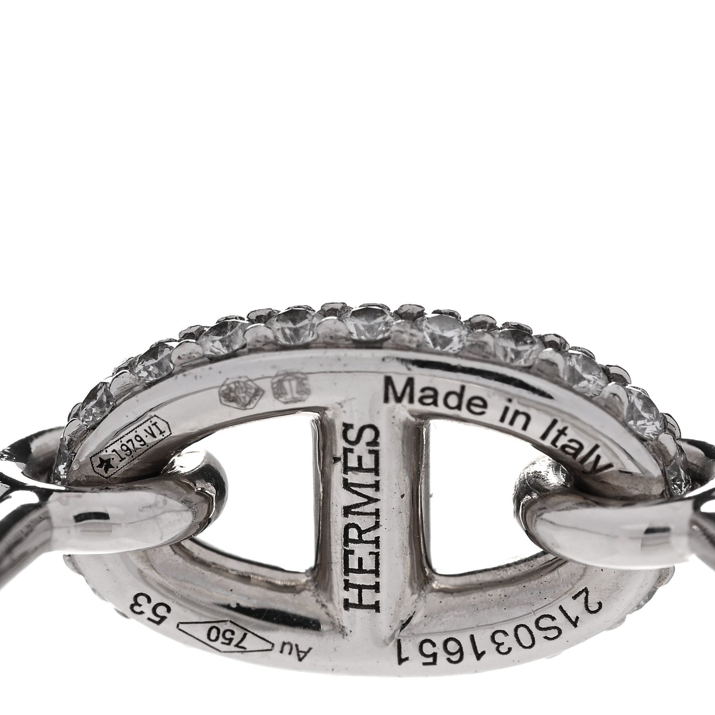 18K White Gold Diamond New Farandole Ring 53 6.25