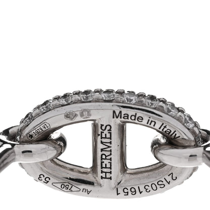 Hermes 18K White Gold Diamond New Farandole Ring 53 6.25 4 of 4