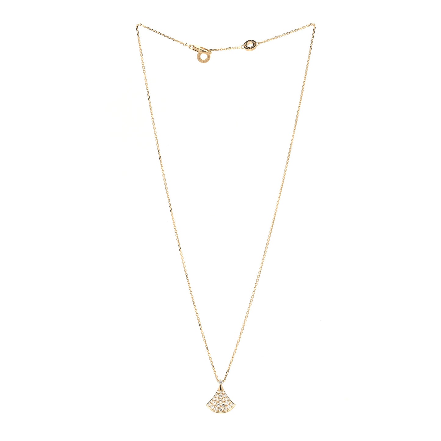 18K Yellow Gold Diamond Divas' Dream Pave Pendant Necklace