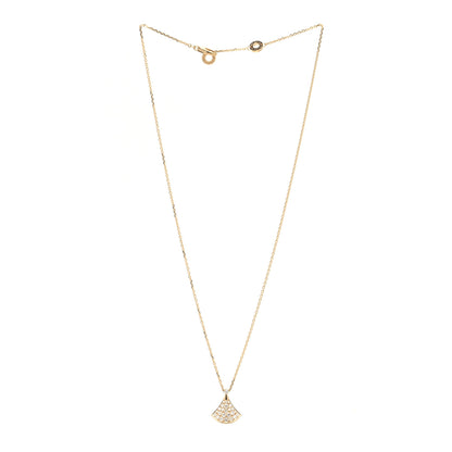 Bulgari 18K Yellow Gold Diamond Divas' Dream Pave Pendant Necklace 3 of 6
