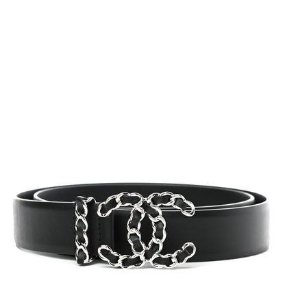 Chanel Calfskin CC Chain Belt 85 34 Black 1 of 4