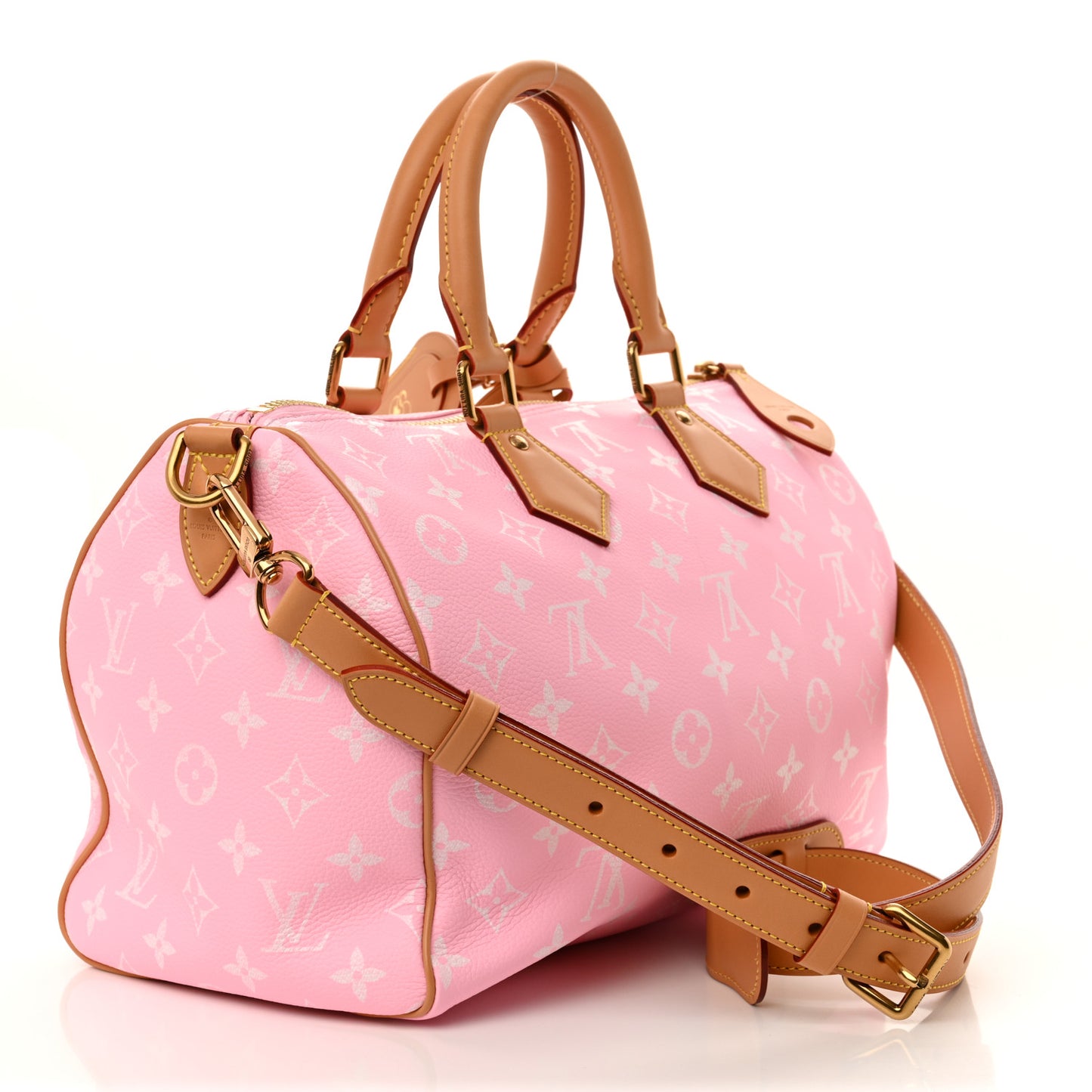 Calfskin Monogram Speedy P9 Bandouliere 30 Candy