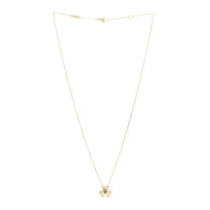 Van Cleef & Arpels 18K Yellow Gold Emerald Mini Frivole Pendant Necklace 2 of 4