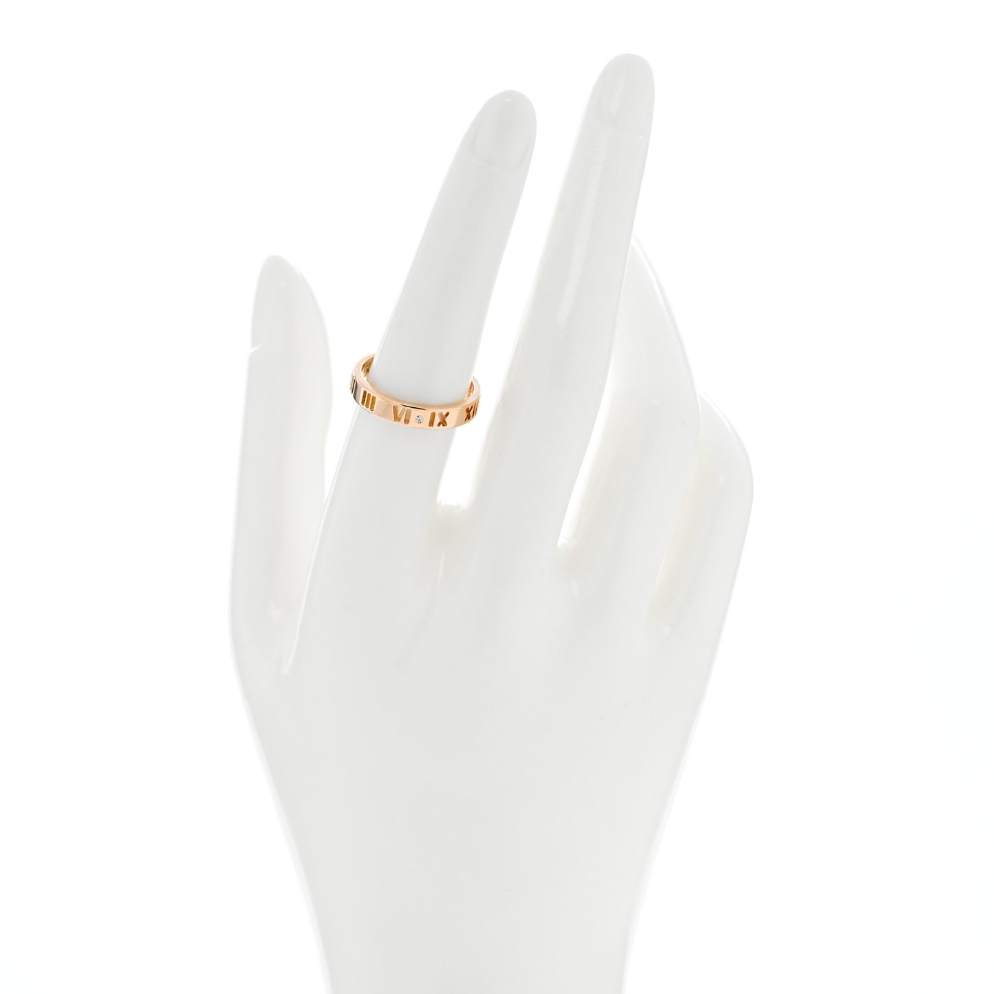 18K Rose Gold Diamond Atlas Pierced Ring 55 7.25